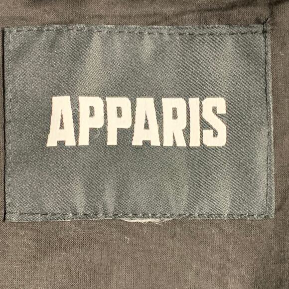 APPARIS Size XL Black Polyester Tweed Patch Pockets Fringed Coat - Picture 5 of 8